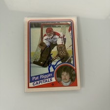 1984-85 O-Pee-Chee Pat Riggin #205 Auto Autograph Signed Washington Capitals