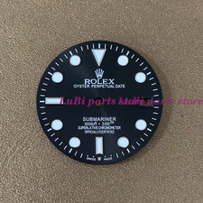 1Pcs New 3135mm watch black green water ghost dial for 2836 2824 3135 movement