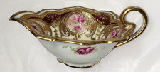 Vintage Unmarked Nippon Floral & Heavy Gold S...