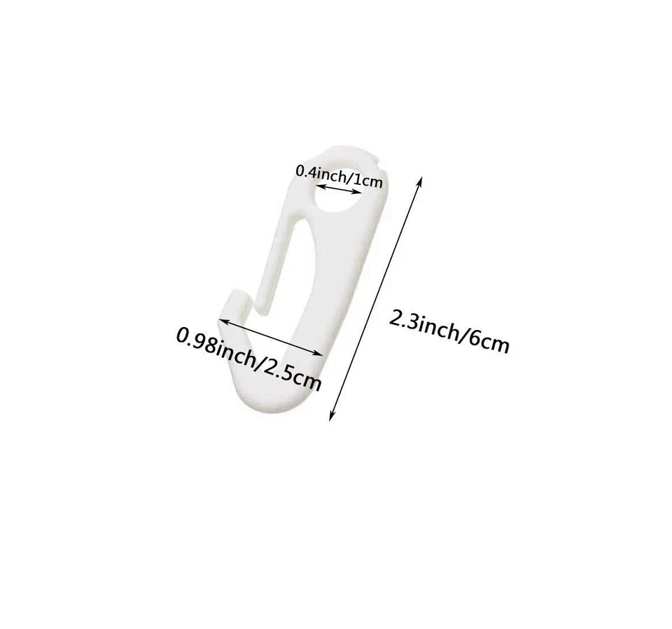 Accesorio de clip de poste de bandera blanco de nailon herrajes gancho a presión de asta de bandera de alta resistencia... Foto 2 de 2