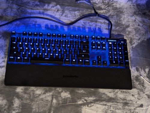 SteelSeries Apex 7 Red Switch Mechanical Gaming Keyboard Wrist Support KB-00010 - Picture 2 of 20
