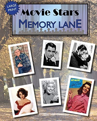 Movie Stars Memory Lane: large print book for dementia patients,