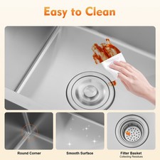 30" Double Bowl Drop In Kitchen Sink Top Mount Stainless Steel Kitchen Bar