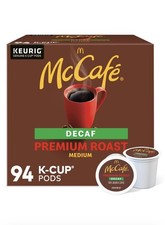McCafe Decaf Premium Medium Roast K-Cup Coffee Pods, 94 ct. New 