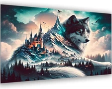 5D Extra Large Diamond Art Kits for Adults - Wolf Diamond Painting Kits for A...