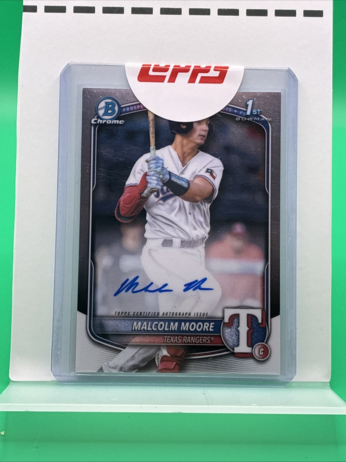2025 Bowman - Chrome Prospect Autographs Malcolm Moore #CPA-MMO (AU, RC)
