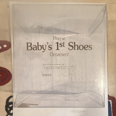 Department 56 Bisque Ornament Baby's 1st Shoes 83615 Baby's First Christmas