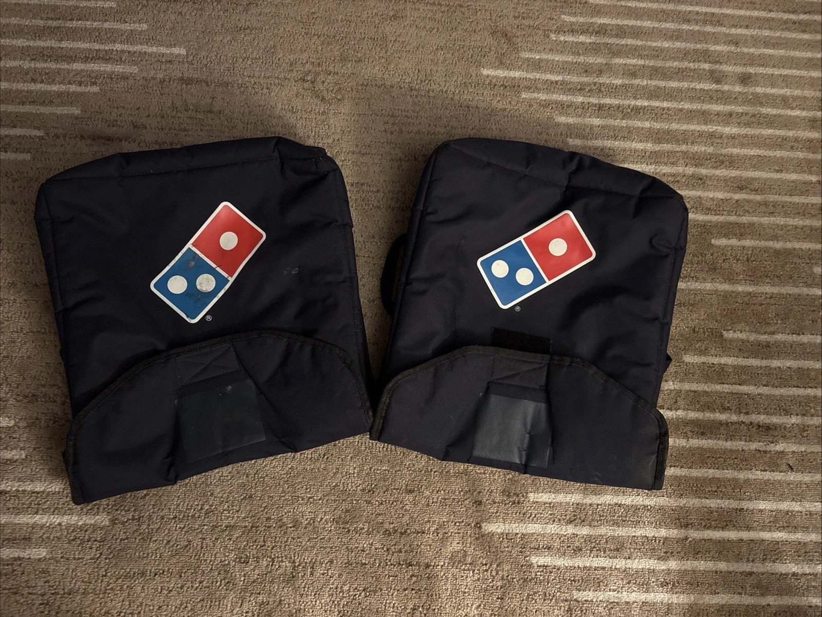 Domino's Pizza Delivery Bags Insulated, Thermal, Original 18”x17”x 7” Blue Lot 2