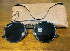 Ray-Ban RB3647-N Round G-15 Polarized Sunglasses Black Metal 002/58 145