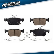 Rear Ceramic Disc Brake Pads Set with Hardware for Honda Civic & Acura RDX Pair