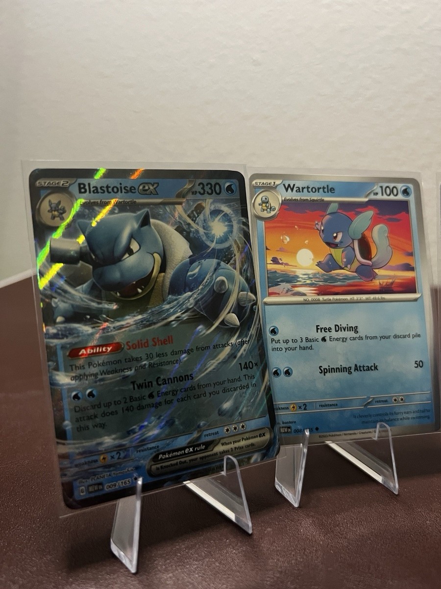squirtle wartortle blastoise pokemon card 017/078 - Go - Foil - Evolution Lot Blastoise, Wartortle & Squirtle Pokmon