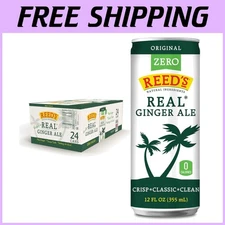 Refreshing Ginger Ale - Zero Sugar - 12oz Slim Cans, 24 Pack