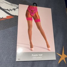 Ann Summers - Pink PLAIN TOP Stocking Size SMALL Brand New in Box
