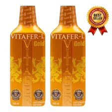 ✅ 2 Bottles 500 ML of Vitafer L-Gold - Multivitamin - 500ml 🔥(ORIGINAL) 🔥