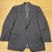 Vintage Giorgio Armani Blazer Mens 40R Gray MANI Virgin Wool Sport Coat Italy