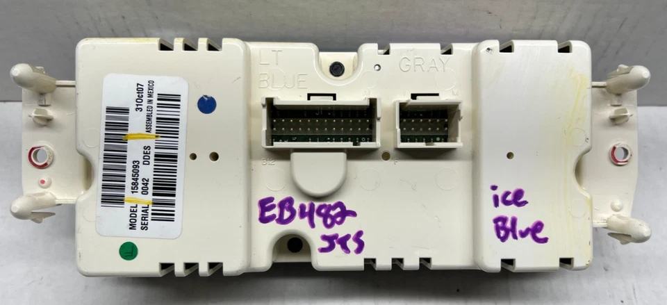 *REBUILT* ICE BLUE LED 05-09 TRAILBLAZER ENVOY RAINIER AUTO CLIMATE CONTROL - Image 4 of 4