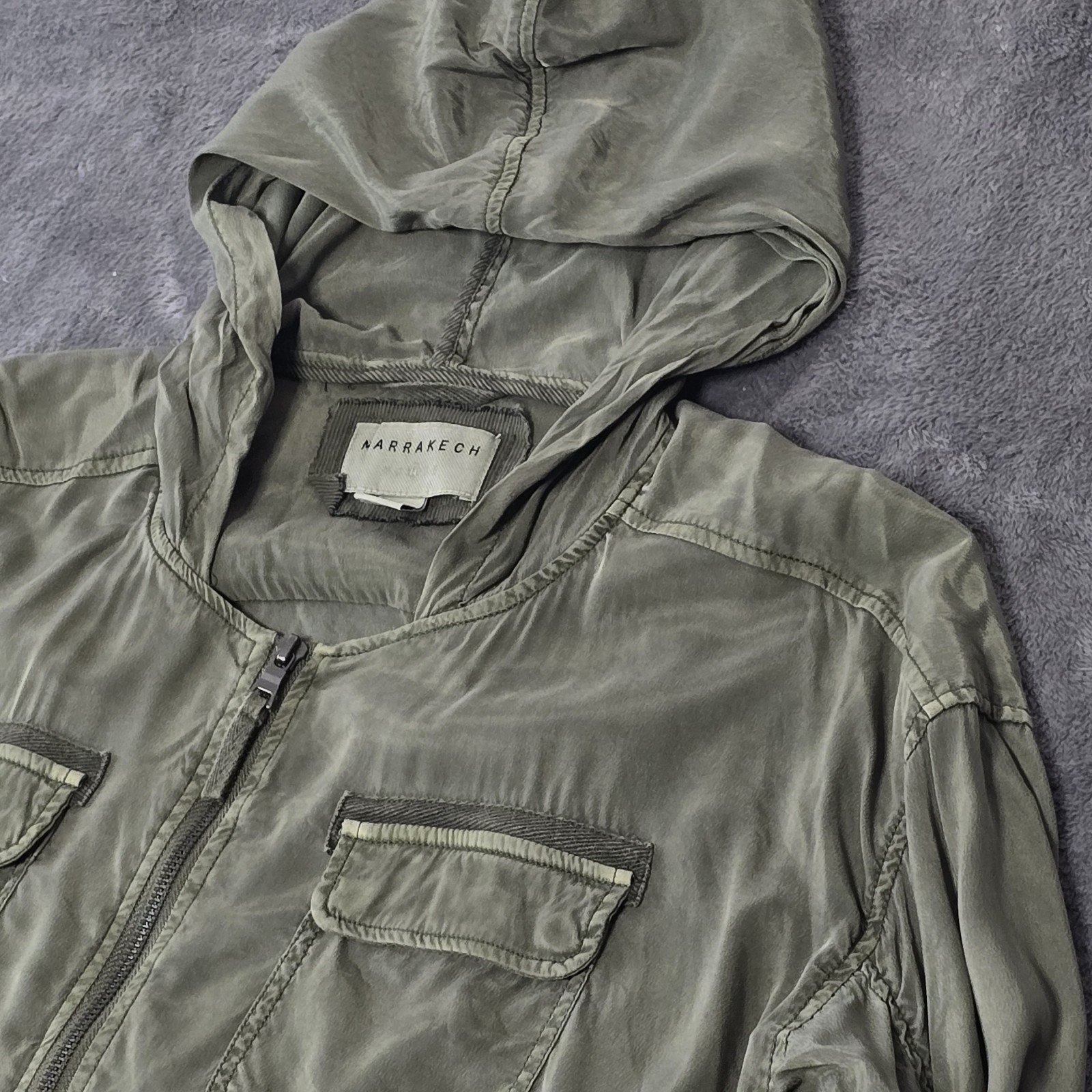 Marrakech Jacket Small Green Lightweight Hoodie C… - image 6