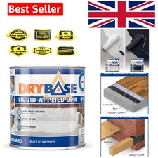 Liquid Damp Proof Membrane 1 Litre, White - Waterproof Damp Proofing Paint fo...
