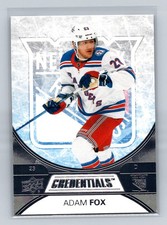 2021-22 Upper Deck Credentials #34 Adam Fox New York Rangers