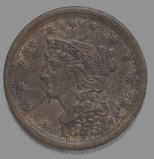 1853 Braided Hair Half Cent