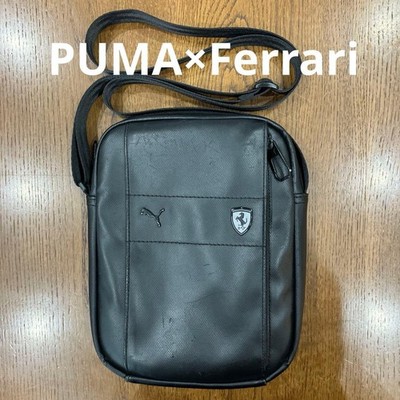 PUMA Ferrari Black Crossbody Shoulder Bag Scuderia Small Messenger Bag