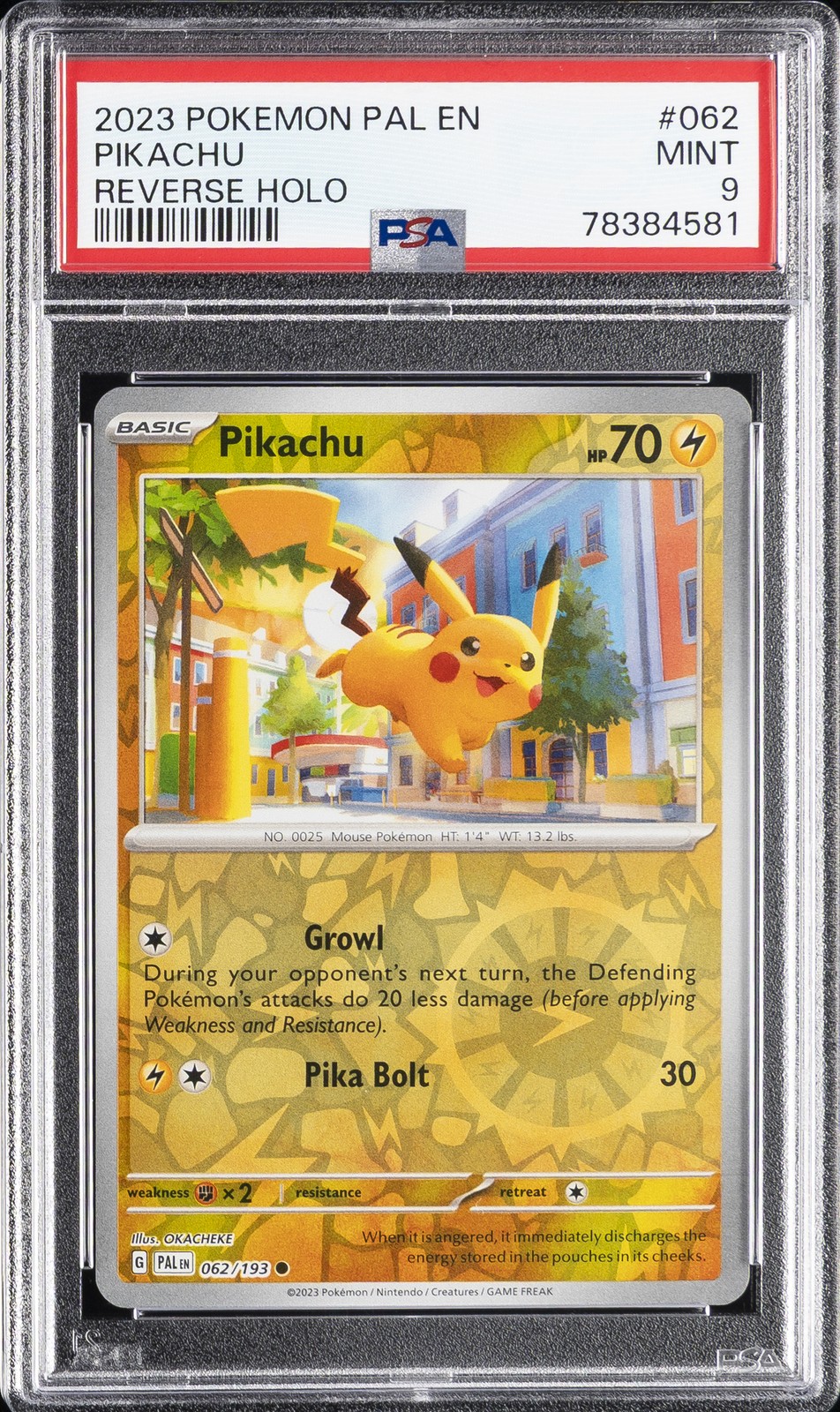Pikachu Reverse Holo #62