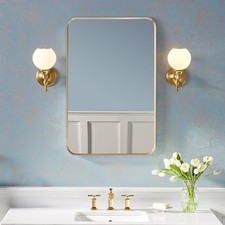 Kohler K-26052-BGL Essential Mirror 22"x34" Brushed Gold Wall/Vanity Mirror