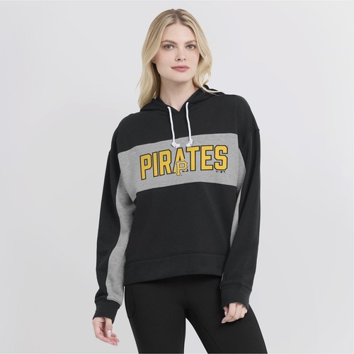 Women's Fanatics Black Pittsburgh Pirates Filled Stat Sheet Pullover Hoodie - 第 4/7 張圖片