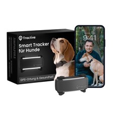 Tractive GPS Tracker Hund | 2025 Edition | Live-Ortung | 71x29x17mm, Schwarz
