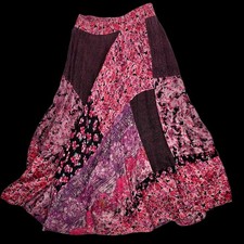 Vintage 90s patchwork prairie skirt