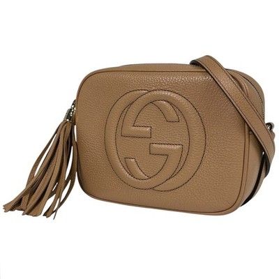 GUCCI FRINGE TASSEL LEATHER SHOULDER BAG
