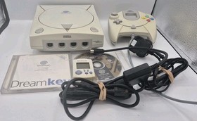 SEGA Dreamcast Games Console with Controller Leads VMC Game DreamKey Dream Cast