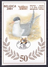 [G187466] Belgium N°3011 Buzin Birds Souvenir Brussel 2001 SUPERB