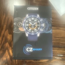 Citizen CZ Smart MX1018-06X Blue Silicone Watch Silver Case Wear OS