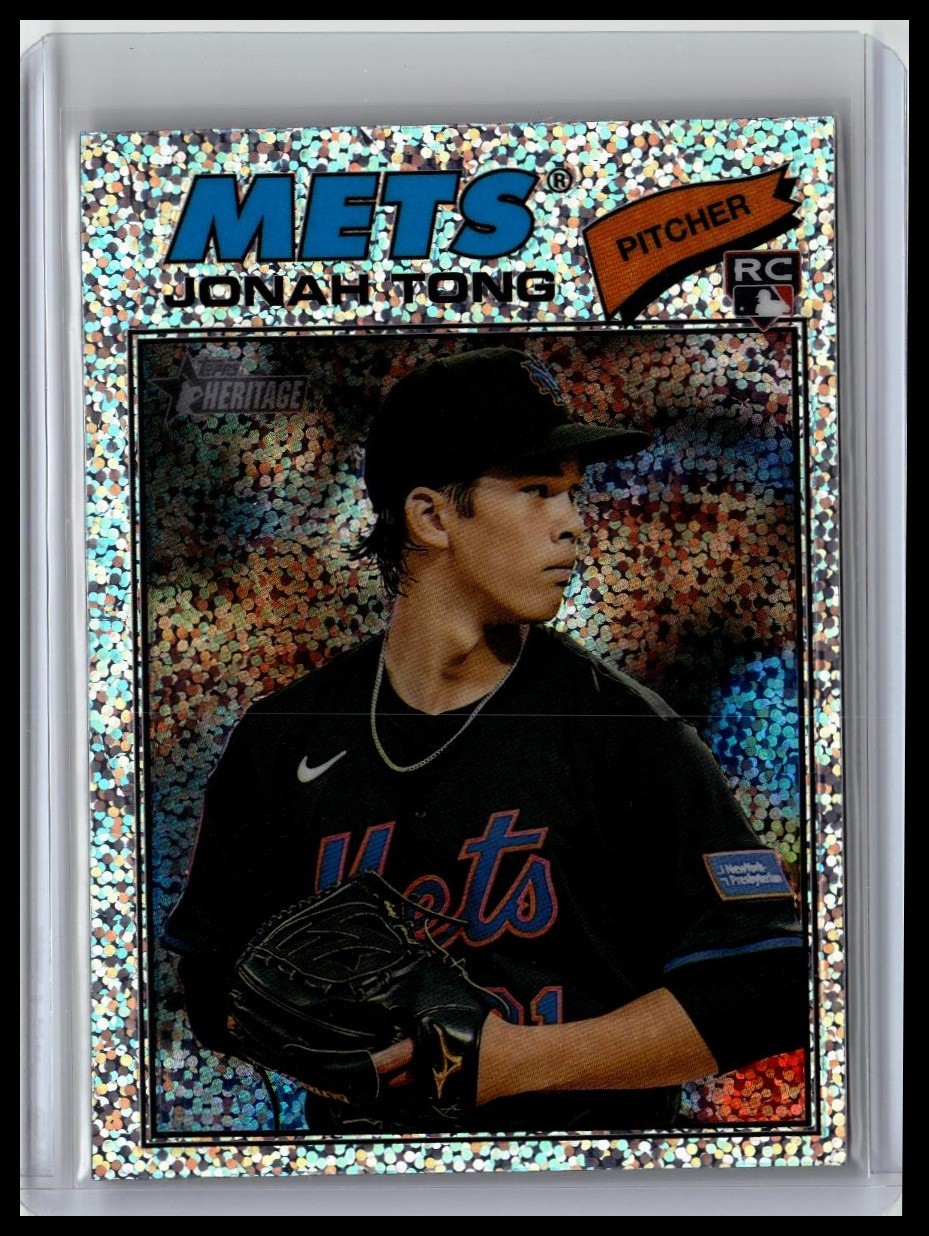 2026 Topps Heritage #137 Jonah Tong Chrome Silver Sparkle Refractors