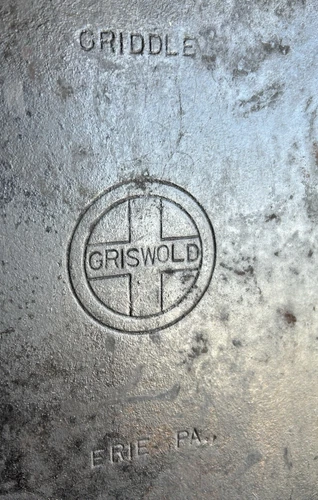 Vintage Griswold Cast Iron #8 Griddle  Rectangular Flat  20 x 10 Erie PA