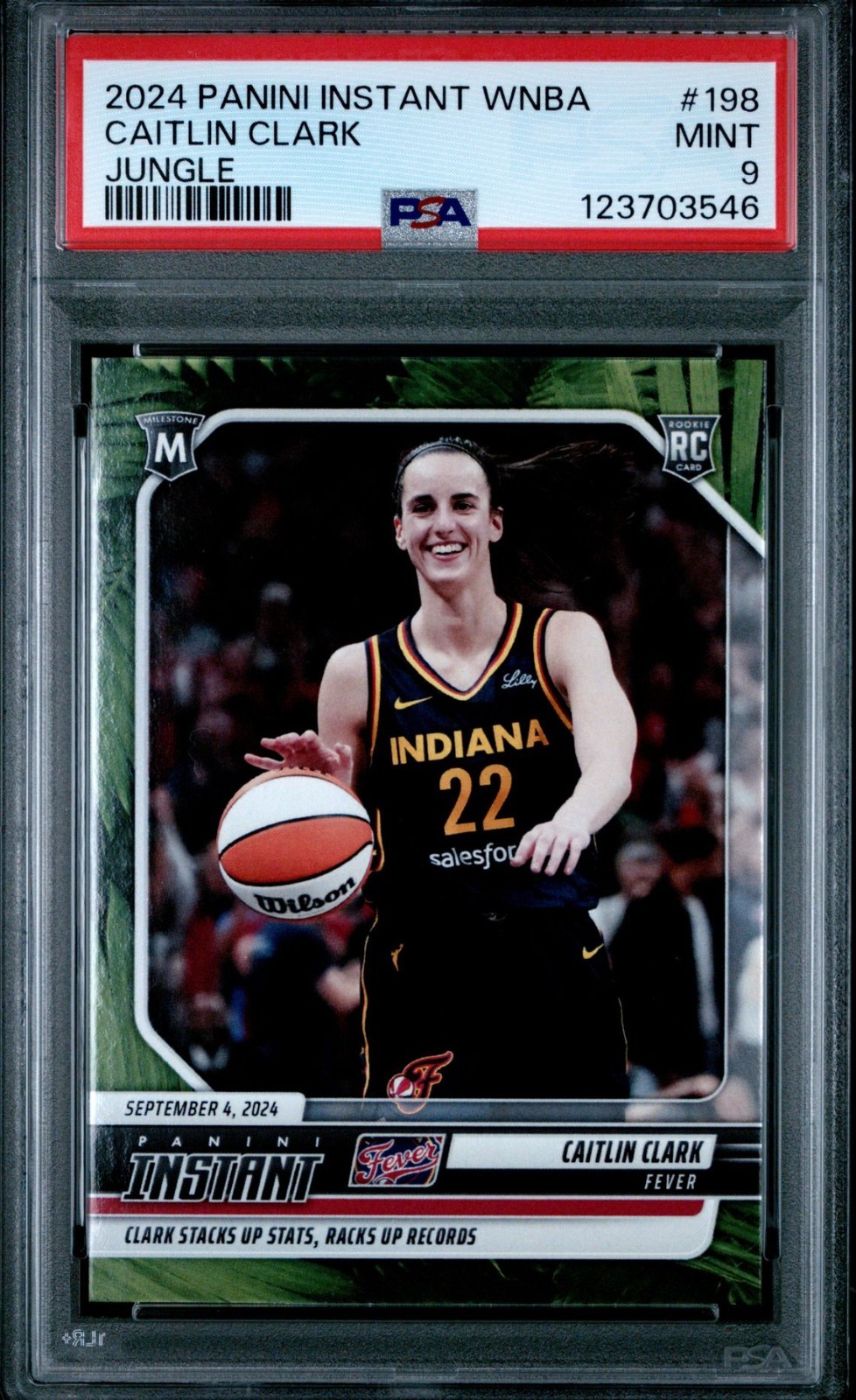 2024-25 Panini Instant WNBA Caitlin Clark RC Rookie Card Jungle Prizm SP 10/25