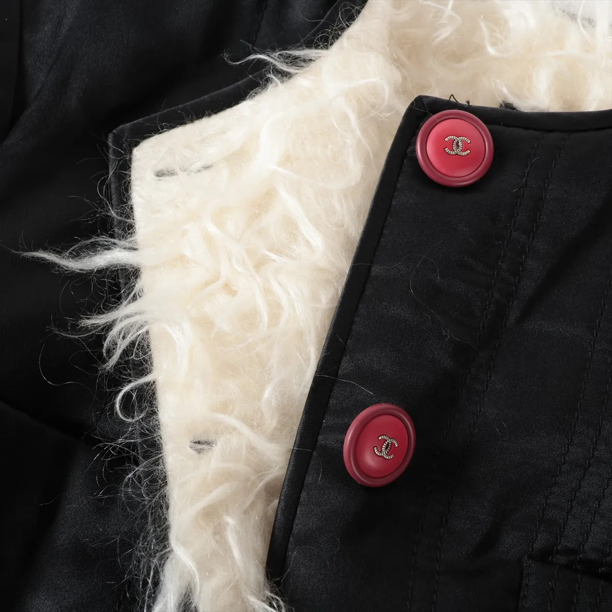 Chanel Coco Button Silk × Polyester Jacket 38 Lad… - image 3