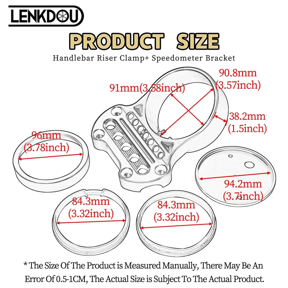 Speedometer Bracket Relocation Indicator Clamp For Harley Sportster 883 1200 95+ - Image 2 of 4
