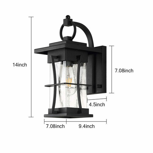 Outdoor Wall Lantern Exterior Porch Wall Mount Sconce Waterproof Light 110V-240V - Picture 2 of 10