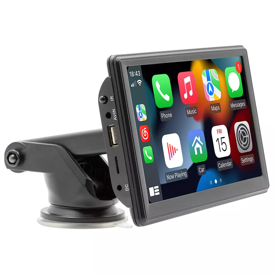 7" Wireless WiFi Android Auto/iPhone MirrorLink BT Portable Carplay Navigation - Image 4 of 4