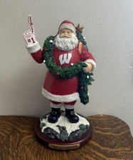 The Memory Company University of Wisconsin Badgers #1 Santa Figurine *Good Used*