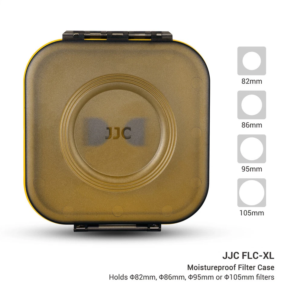 Estuche de filtro a prueba de humedad JJC soporte de almacenamiento con juntas de 82 mm 86 mm 95 mm 105 mm Foto 2 de 4