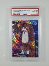 2020-21 Panini Revolution Tyrese Maxey #148 RC Asia Red PSA 10 Low Pop