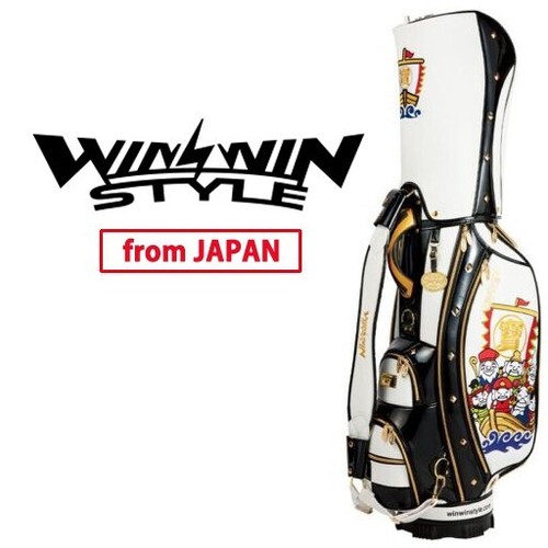 WINWIN STYLE Golf Japan 2023 SEVEN GODs CART BAG CB381 Black Caddy 9.0