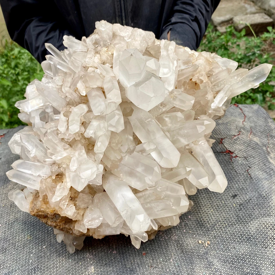 31,7 Pfund natürlicher weißer klarer Quarzkristall Cluster grobe Heilung Probe - Bild 3 von 4