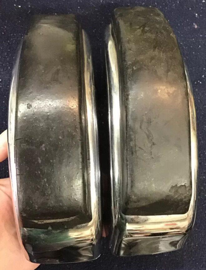 Pair Vintage MG MGB Chrome and Rubber Front Bumper Overrider (172) eBay