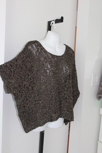 Maglione Eileen Fisher nuovo senza etichette $238 marrone/bronzo boxy taglia Medium - Foto 2 di 8