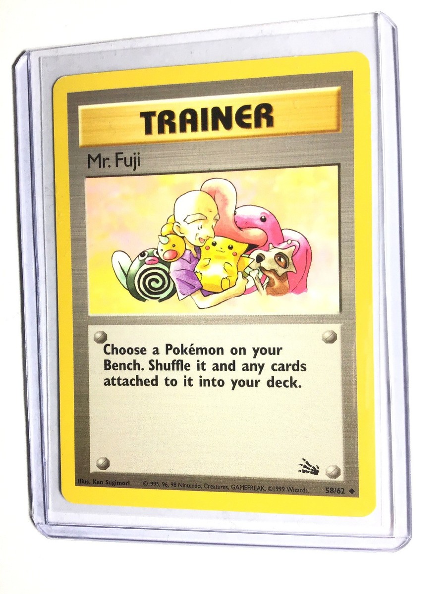 mr fuji pokemon card MR. FUJI - Fossil Set - 58/62 - Uncommon - Pokemon Card - Unlimited Edition  - NM
