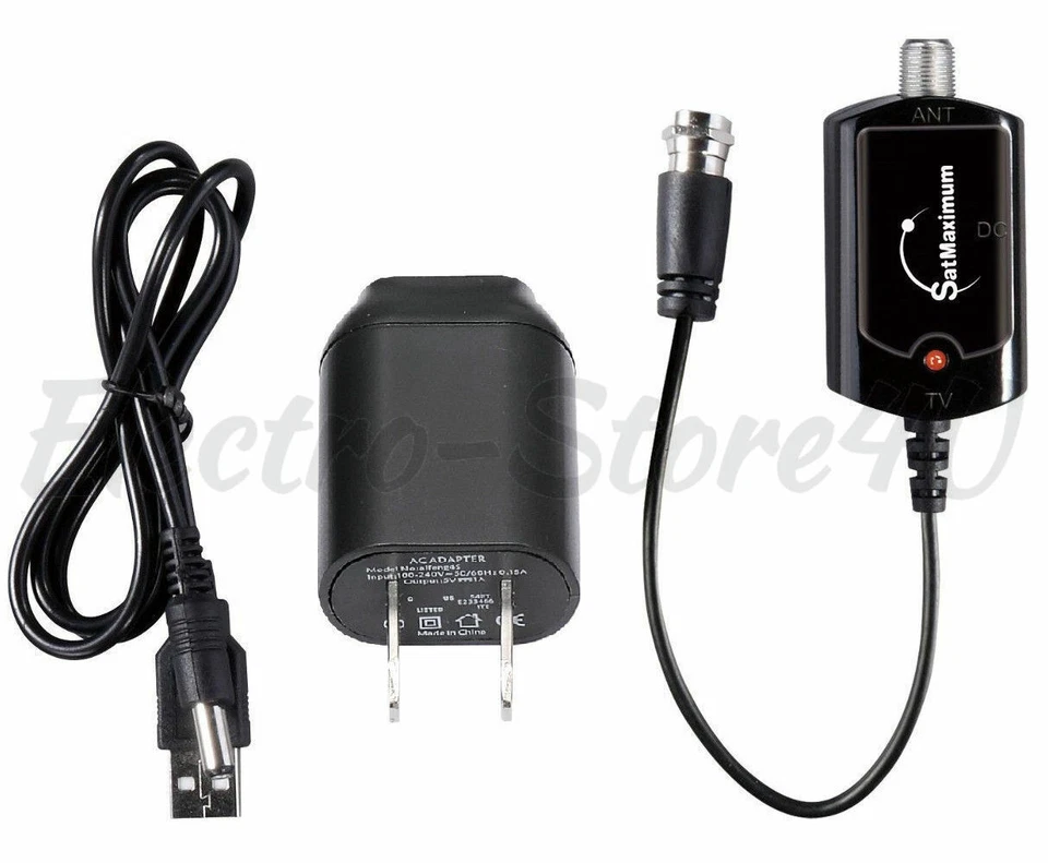 HDTV Antenna Amplifier Signal Booster TV High Gain Channel Boost Indoor VHF UHF - Image 2 of 4